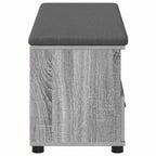 Panca per ingresso con cuscino Sonoma grigia 100 x 38 x 46 cm