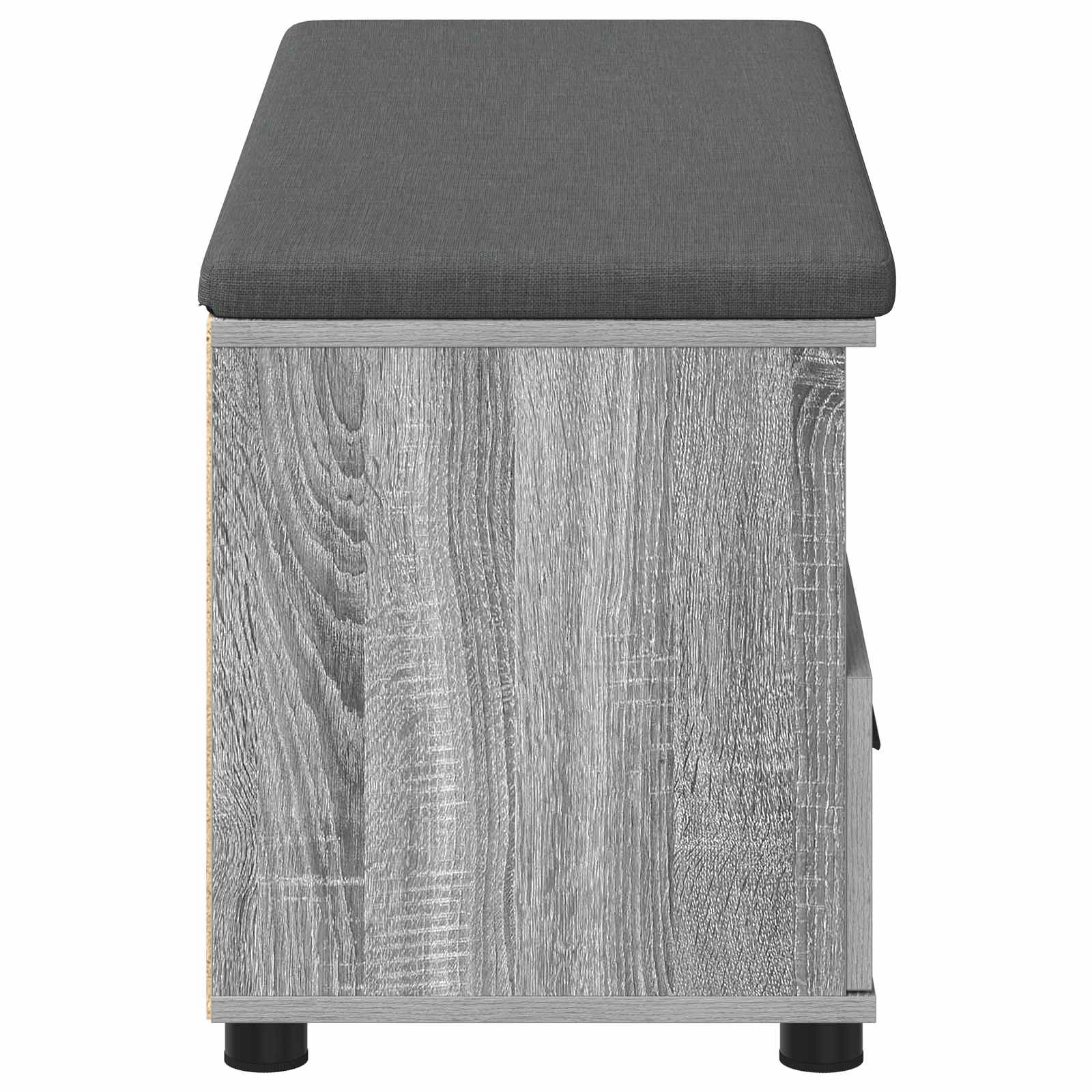 Panca per ingresso con cuscino Sonoma grigia 100 x 38 x 46 cm