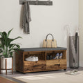 Panca per ingresso con cuscino Legno vecchio 100 x 38 x 46 cm
