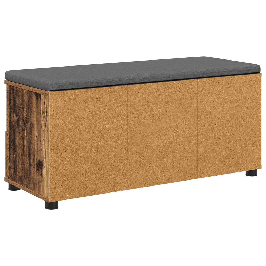 Panca per ingresso con cuscino Legno vecchio 100 x 38 x 46 cm