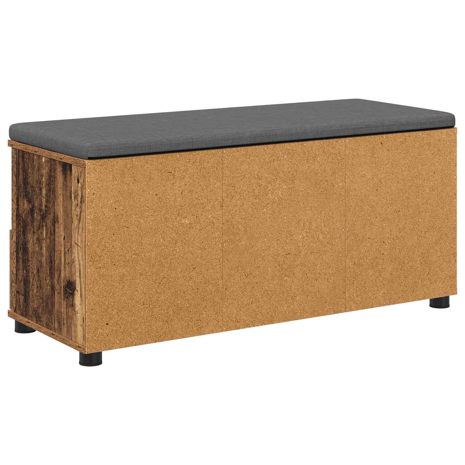 Panca per ingresso con cuscino Legno vecchio 100 x 38 x 46 cm