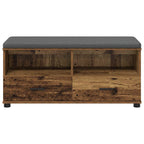Panca per ingresso con cuscino Legno vecchio 100 x 38 x 46 cm