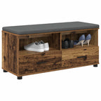 Panca per ingresso con cuscino Legno vecchio 100 x 38 x 46 cm