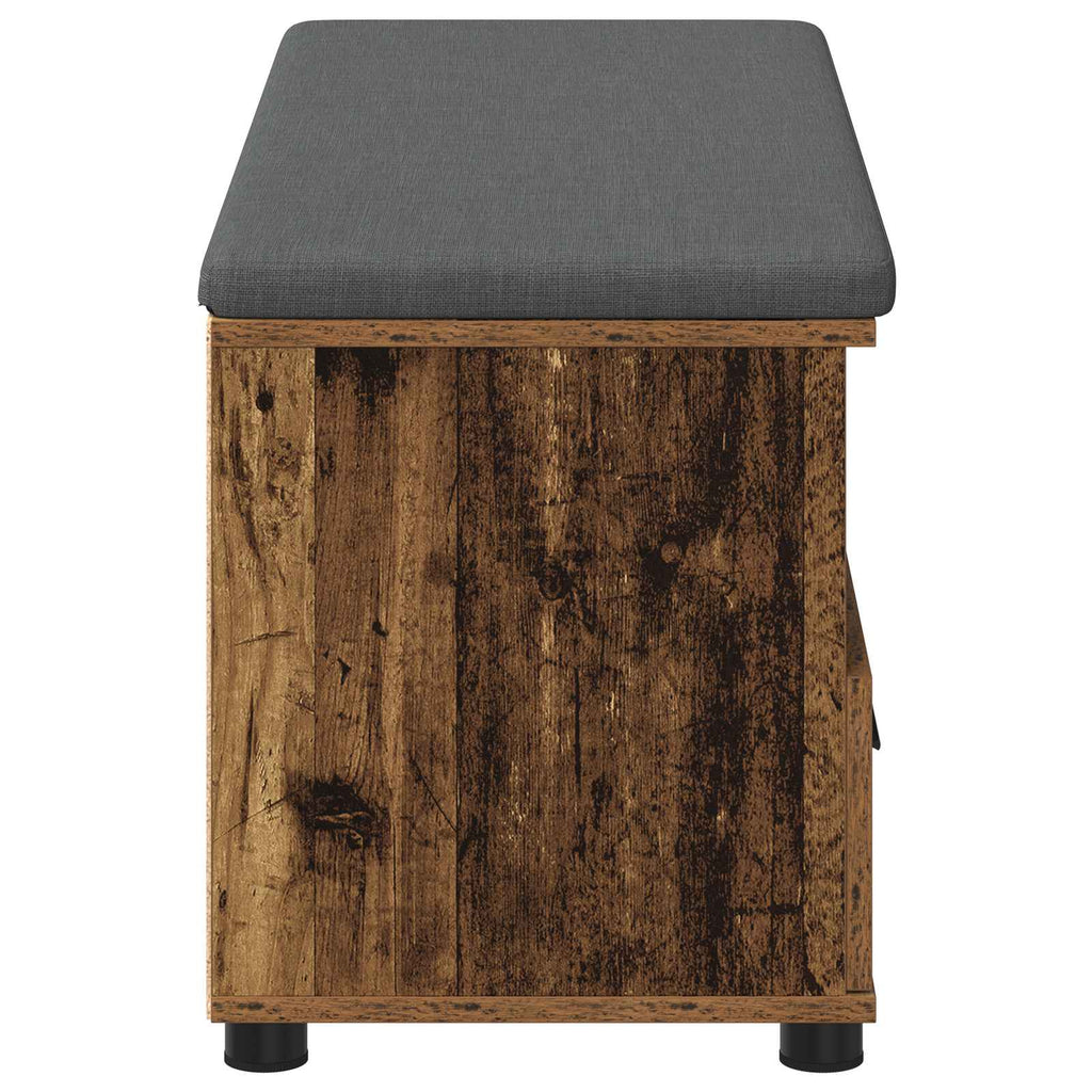 Panca per ingresso con cuscino Legno vecchio 100 x 38 x 46 cm