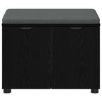 Panca per ingresso con cuscino Rovere Nero 60 x 38 x 46 cm