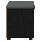 Panca per ingresso con cuscino Rovere Nero 60 x 38 x 46 cm