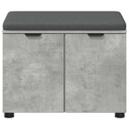 Panca per ingresso con cuscino Grigio Cemento 60 x 38 x 46 cm