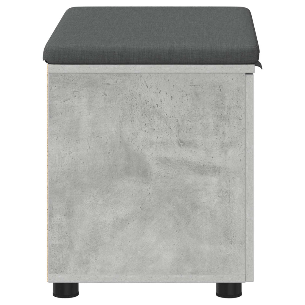Panca per ingresso con cuscino Grigio Cemento 60 x 38 x 46 cm