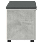 Panca per ingresso con cuscino Grigio Cemento 60 x 38 x 46 cm