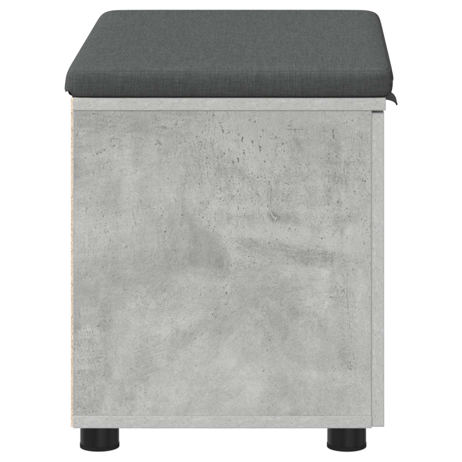 Panca per ingresso con cuscino Grigio Cemento 60 x 38 x 46 cm