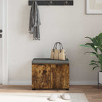 Panca per ingresso con porta Quercia Affumicata 60 x 38 x 46 cm