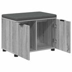 Panca per ingresso con cuscino Sonoma grigia 60 x 38 x 46 cm