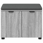 Panca per ingresso con cuscino Sonoma grigia 60 x 38 x 46 cm