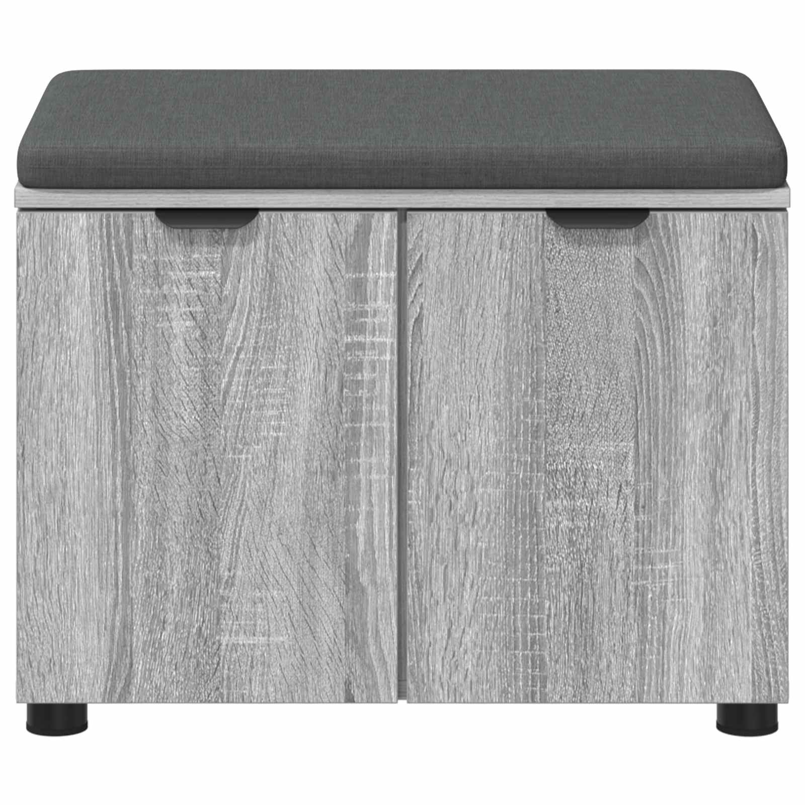 Panca per ingresso con cuscino Sonoma grigia 60 x 38 x 46 cm