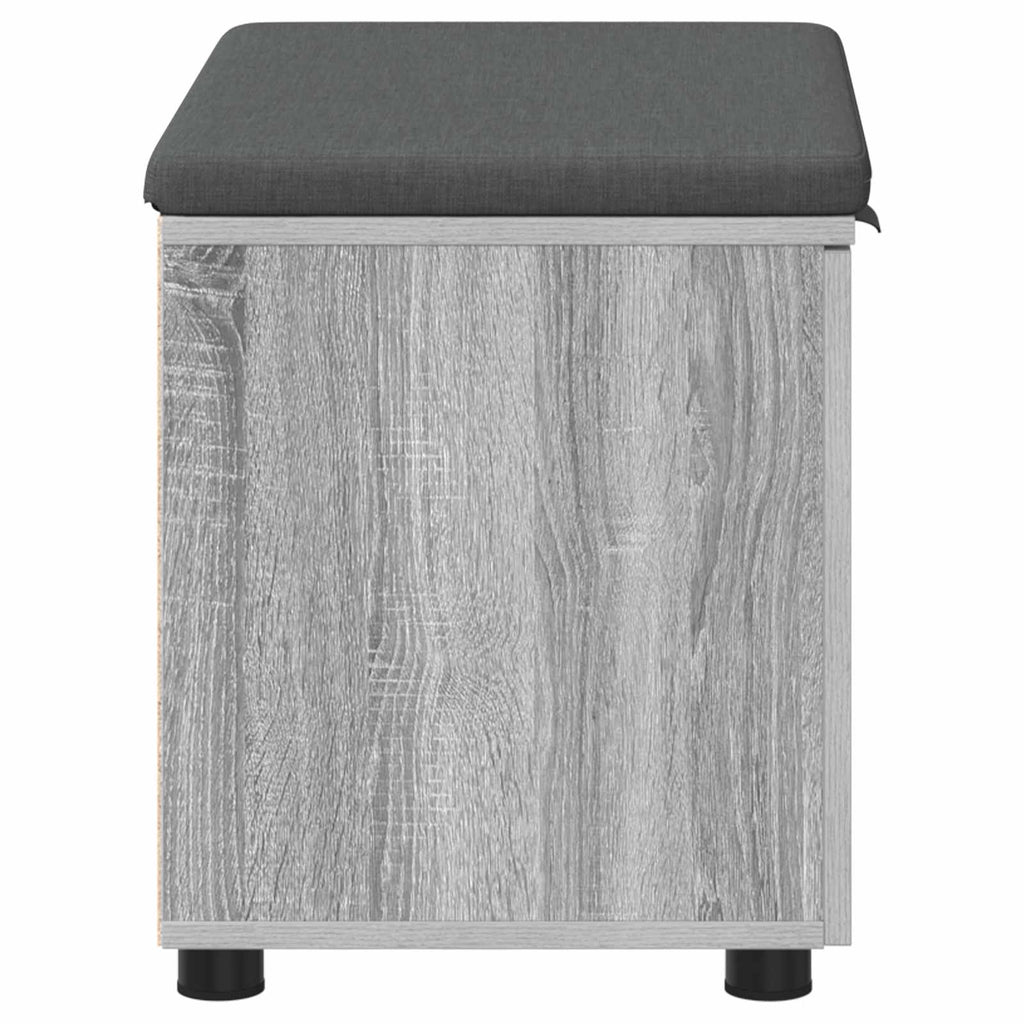 Panca per ingresso con cuscino Sonoma grigia 60 x 38 x 46 cm