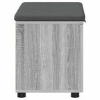 Panca per ingresso con cuscino Sonoma grigia 60 x 38 x 46 cm
