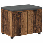 Panca per ingresso con cuscino Legno vecchio 60 x 38 x 46 cm