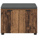 Panca per ingresso con cuscino Legno vecchio 60 x 38 x 46 cm