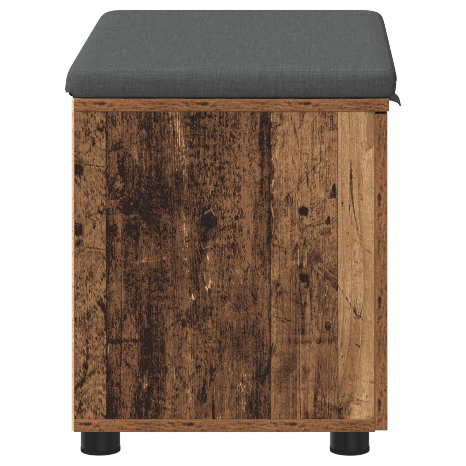 Panca per ingresso con cuscino Legno vecchio 60 x 38 x 46 cm