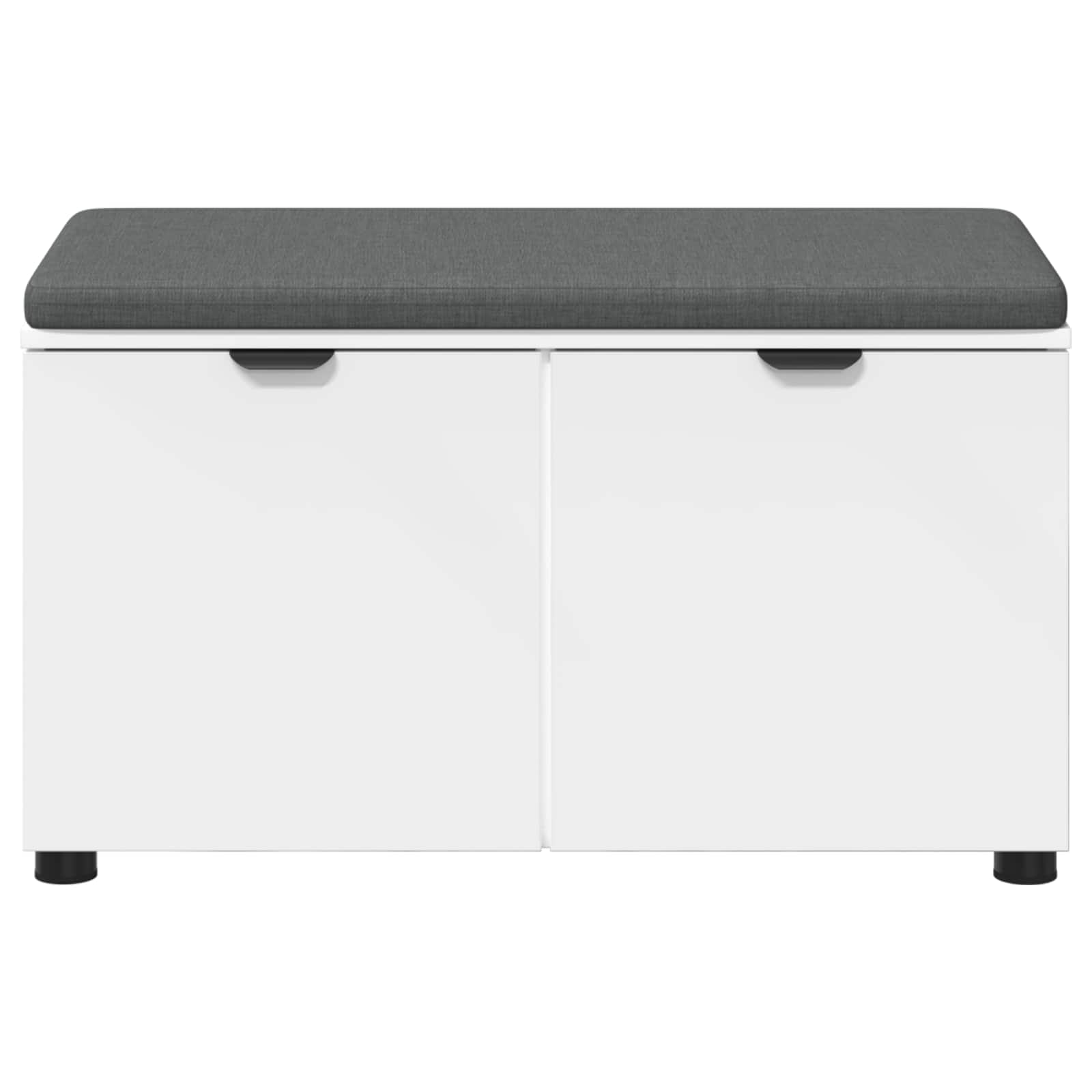 Panca per ingresso con cuscino con porta Bianco 80 x 38 x 46 cm