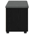 Panca per ingresso con cuscino Rovere Nero 80 x 38 x 46 cm