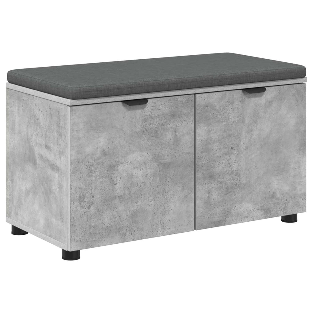 Panca per ingresso con cuscino Grigio Cemento 80 x 38 x 46 cm