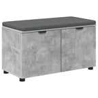 Panca per ingresso con cuscino Grigio Cemento 80 x 38 x 46 cm