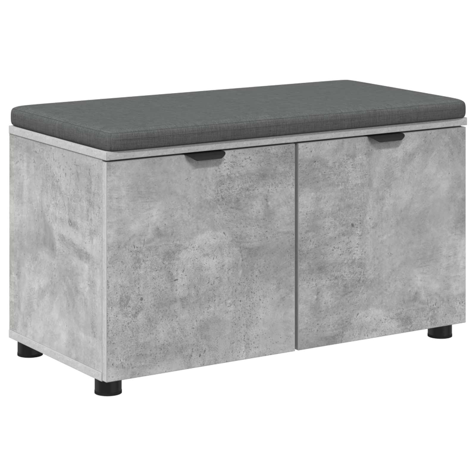 Panca per ingresso con cuscino Grigio Cemento 80 x 38 x 46 cm