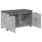 Panca per ingresso con cuscino Grigio Cemento 80 x 38 x 46 cm