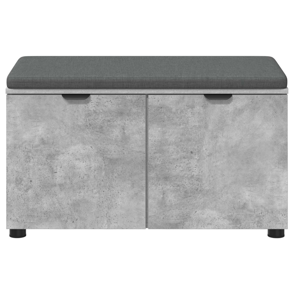 Panca per ingresso con cuscino Grigio Cemento 80 x 38 x 46 cm