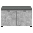 Panca per ingresso con cuscino Grigio Cemento 80 x 38 x 46 cm