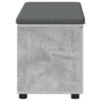 Panca per ingresso con cuscino Grigio Cemento 80 x 38 x 46 cm