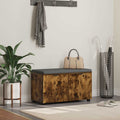 Panca per ingresso con porta Quercia Affumicata 80 x 38 x 46 cm