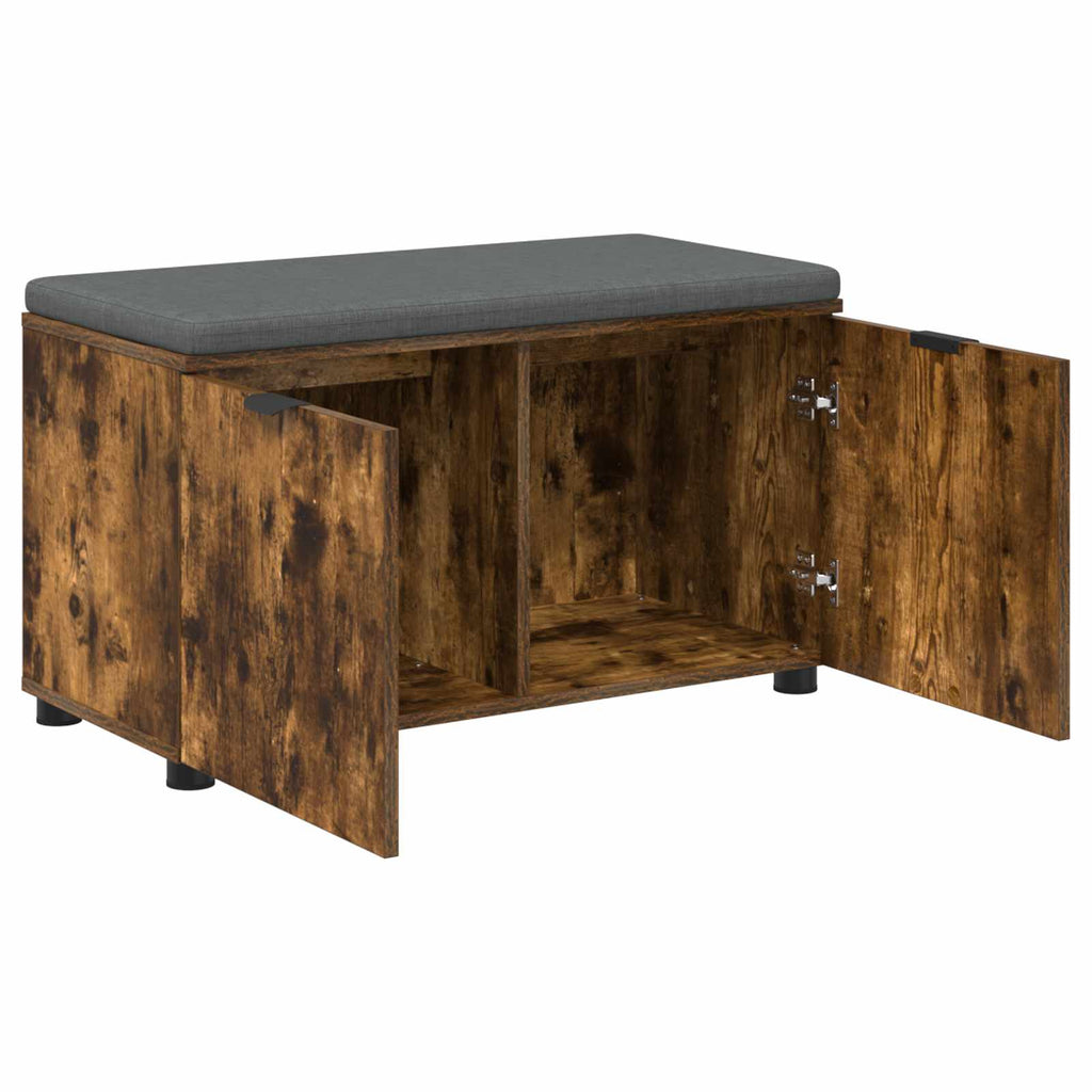 Panca per ingresso con porta Quercia Affumicata 80 x 38 x 46 cm