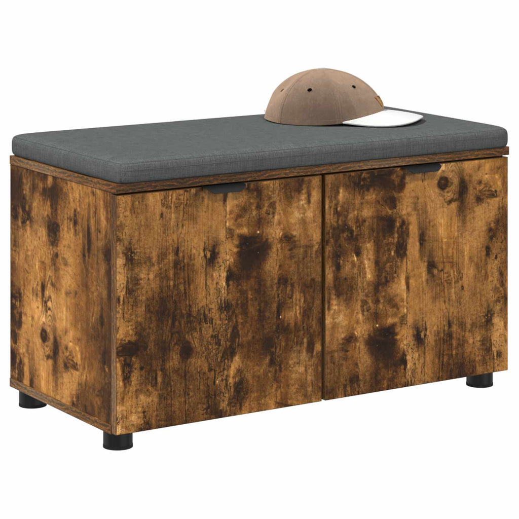 Panca per ingresso con porta Quercia Affumicata 80 x 38 x 46 cm
