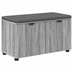 Panca per ingresso con cuscino Sonoma grigia 80 x 38 x 46 cm