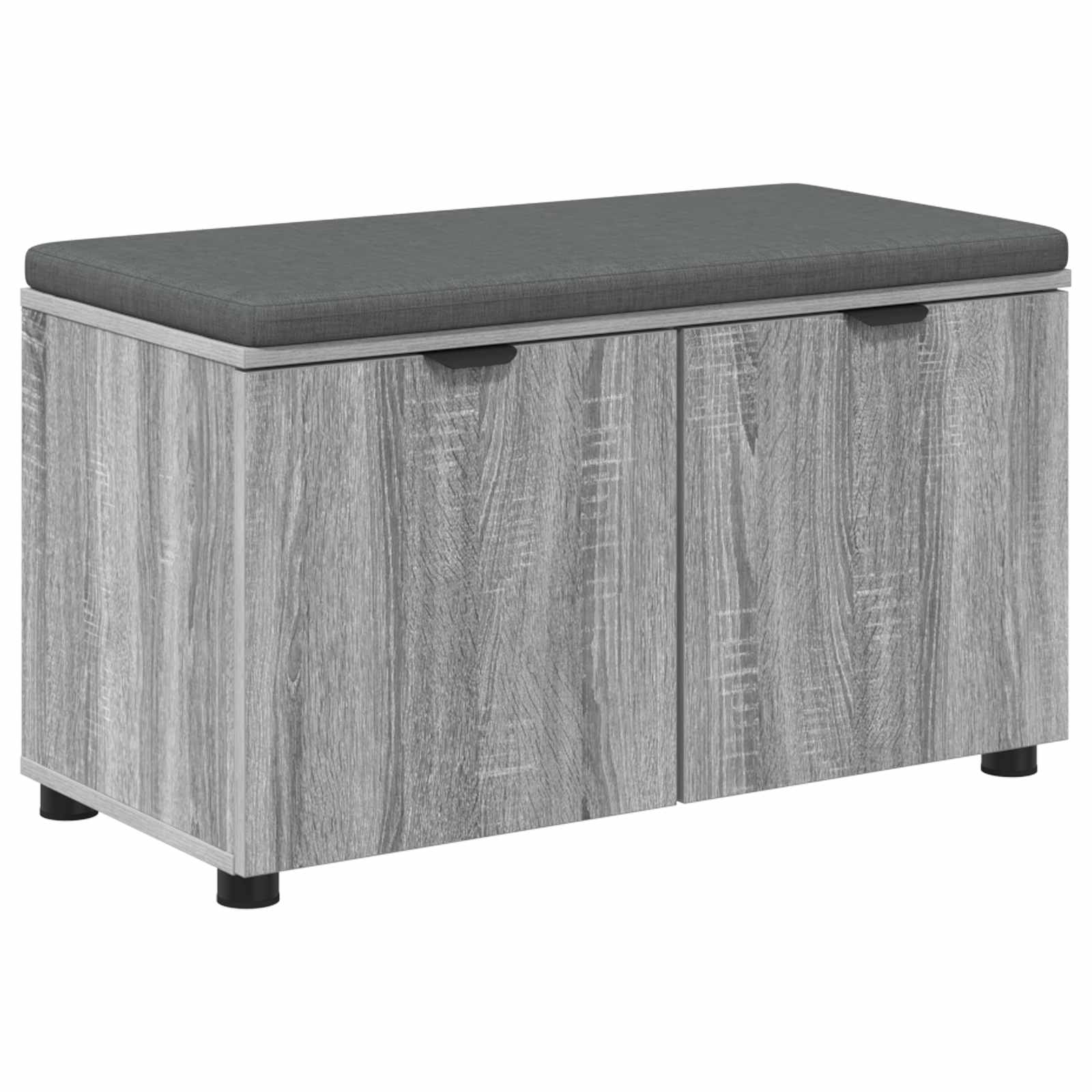 Panca per ingresso con cuscino Sonoma grigia 80 x 38 x 46 cm