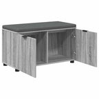 Panca per ingresso con cuscino Sonoma grigia 80 x 38 x 46 cm