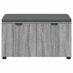 Panca per ingresso con cuscino Sonoma grigia 80 x 38 x 46 cm