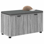 Panca per ingresso con cuscino Sonoma grigia 80 x 38 x 46 cm