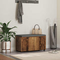 Panca per ingresso con cuscino Legno vecchio 80 x 38 x 46 cm