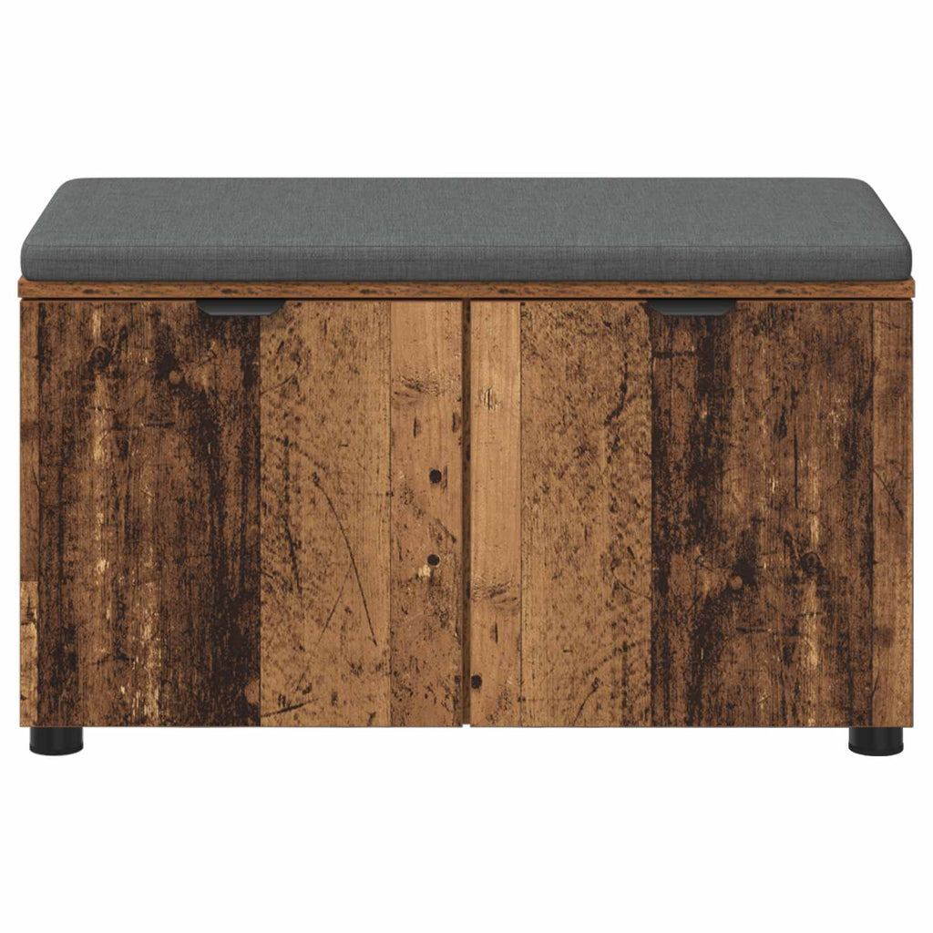 Panca per ingresso con cuscino Legno vecchio 80 x 38 x 46 cm