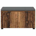 Panca per ingresso con cuscino Legno vecchio 80 x 38 x 46 cm