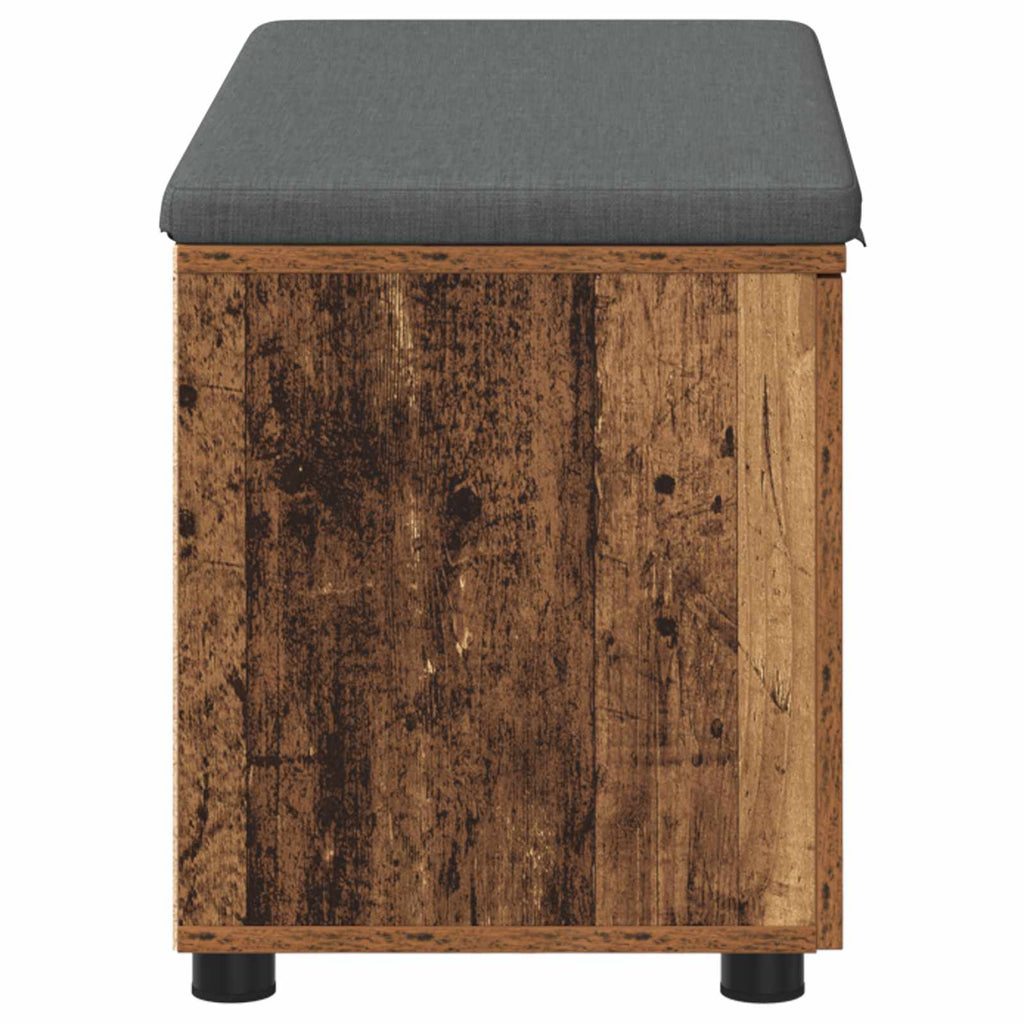 Panca per ingresso con cuscino Legno vecchio 80 x 38 x 46 cm