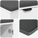 Panca per ingresso con cuscino Bianco 100 x 38 x 46 cm