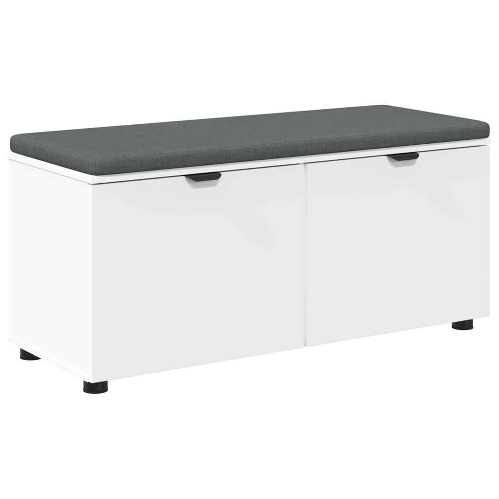 Panca per ingresso con cuscino Bianco 100 x 38 x 46 cm