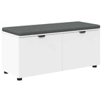 Panca per ingresso con cuscino Bianco 100 x 38 x 46 cm
