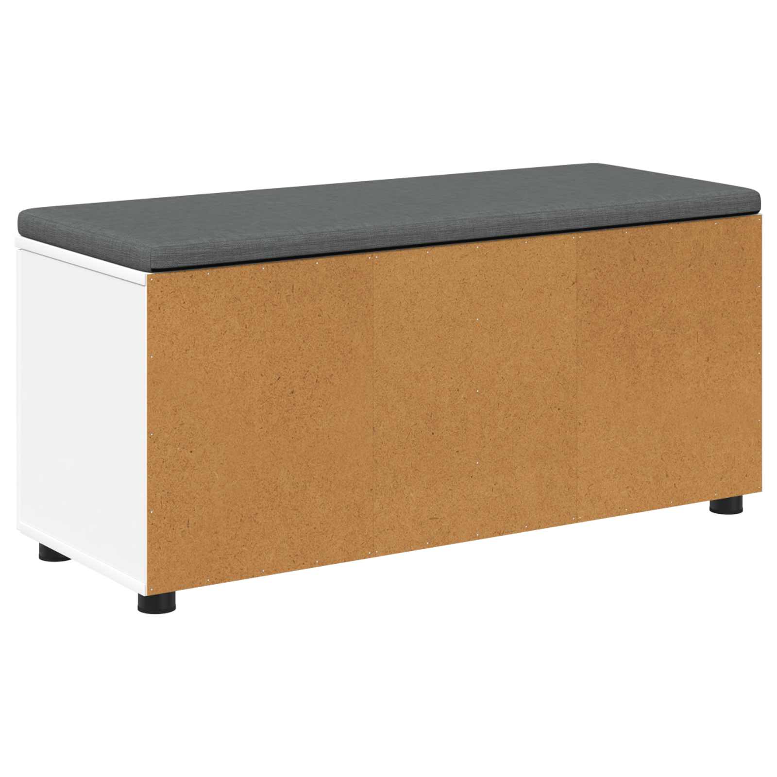 Panca per ingresso con cuscino Bianco 100 x 38 x 46 cm