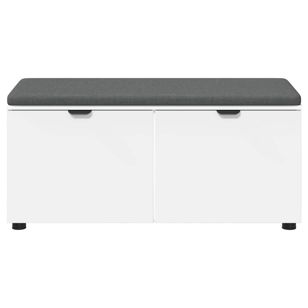 Panca per ingresso con cuscino Bianco 100 x 38 x 46 cm