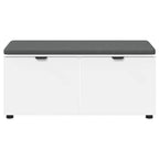 Panca per ingresso con cuscino Bianco 100 x 38 x 46 cm